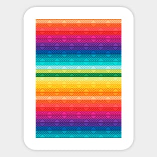 Classic Peruvian Textile Style Design / Cusco Rainbow Flag Sticker